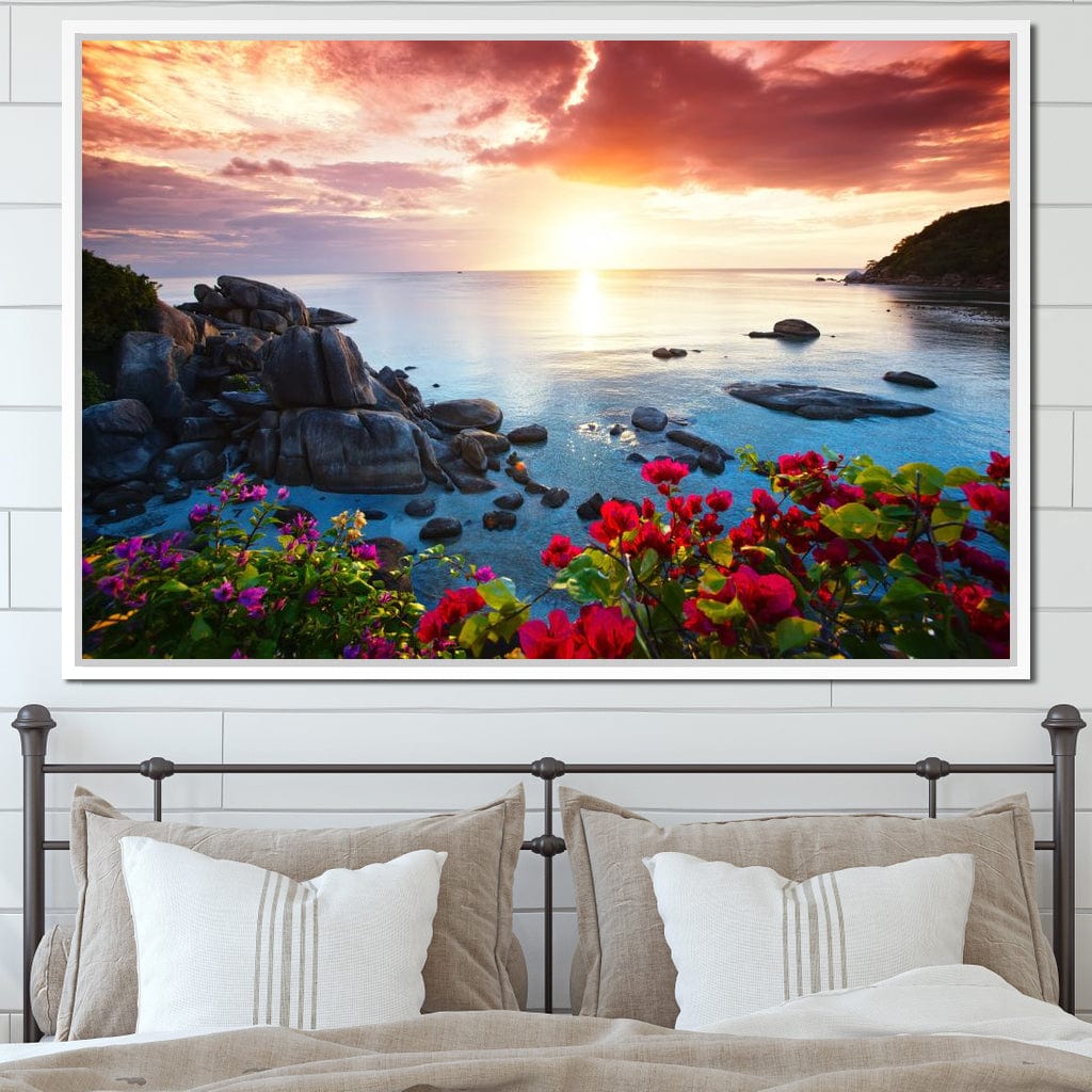 Tranquil Beach Resort Canvas Wall Art