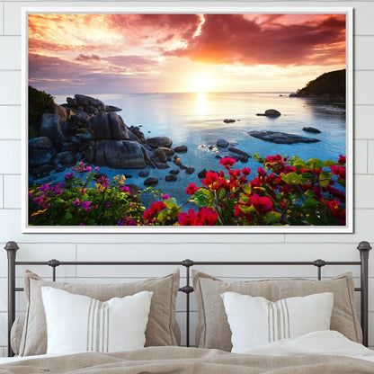 Tranquil Beach Resort Canvas Wall Art