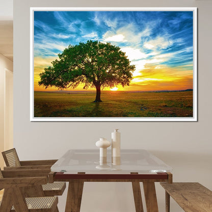 Sunrise Tree Canvas Wall Art