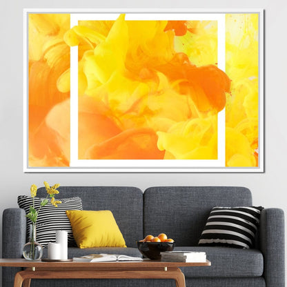 Yellow & Orange Smoke Canvas Wall Art