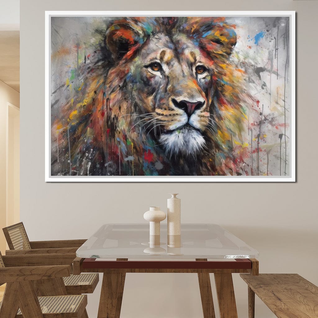 Urban Jungle: Lion Canvas Wall Art