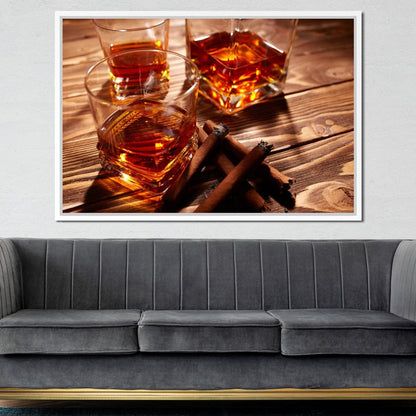 Cognac & Cigars Canvas Wall Art