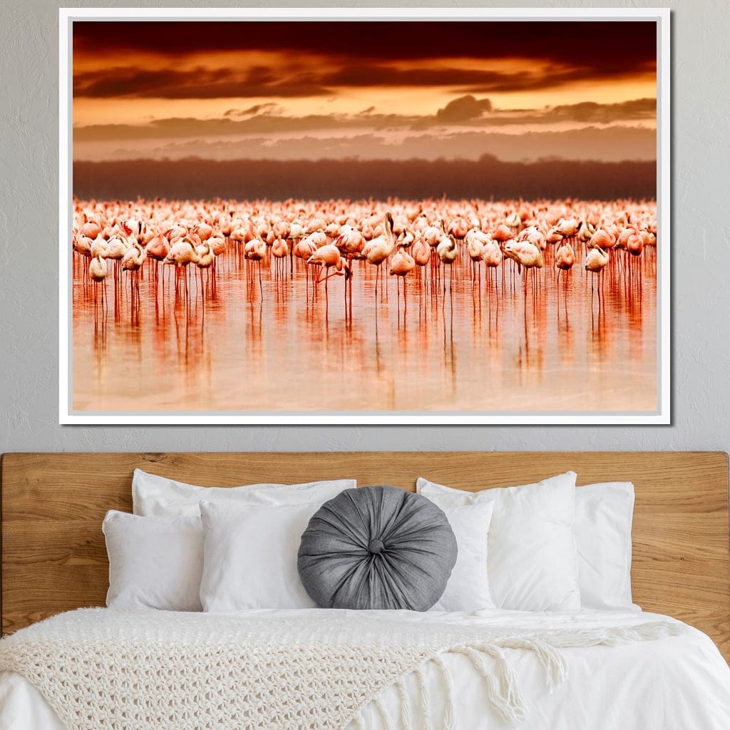 Lake Nakuru Flamingos Canvas Wall Art