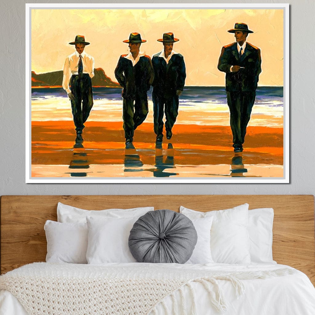 Men's On The Beach Canvas Wall Art