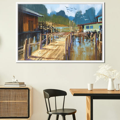 Fishing Pier Canvas Wall Art