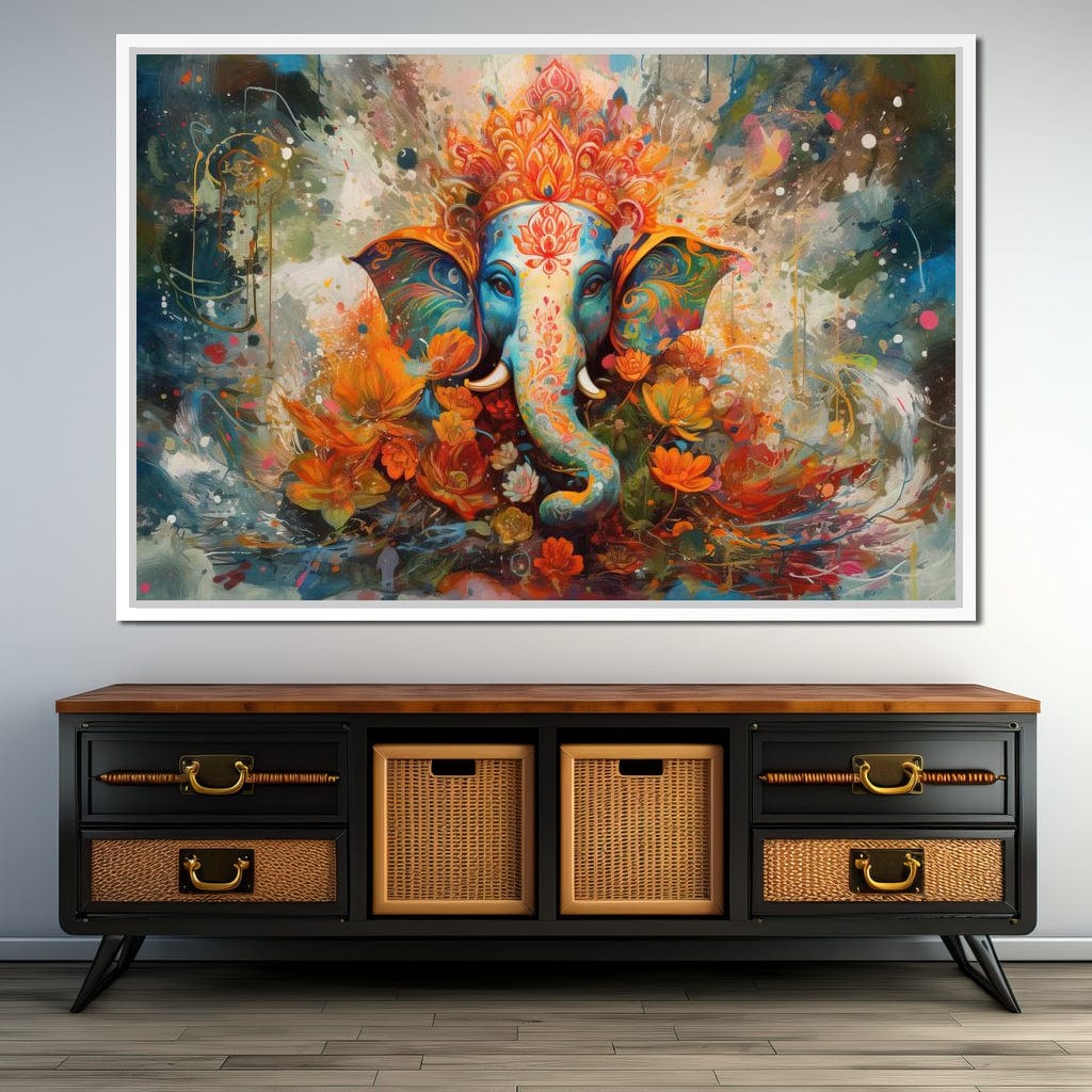 Ganesha's Grace Canvas Wall Art