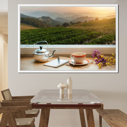 Coffee with a View Canvas Wall Art