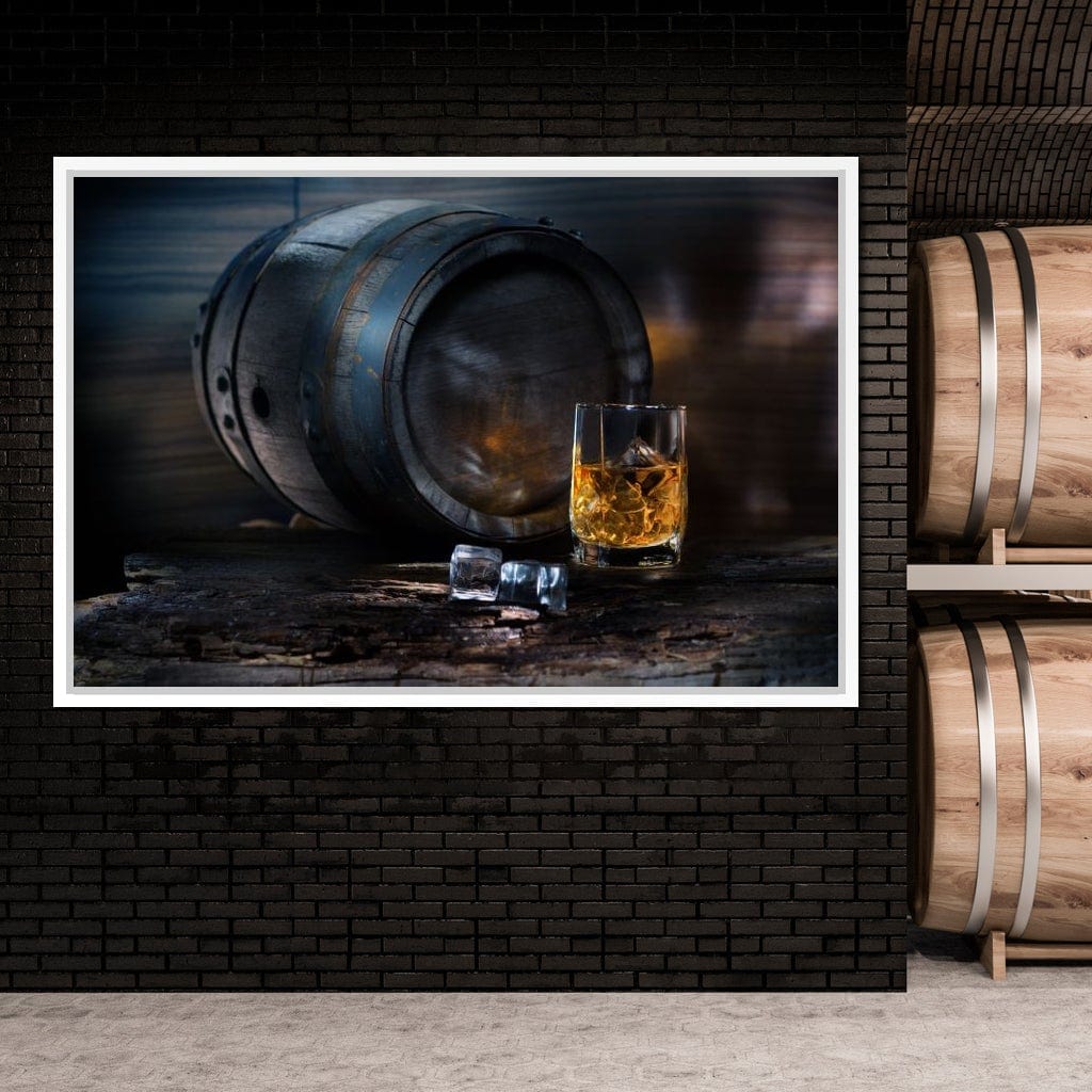 Keg of Whiskey Canvas Wall Art