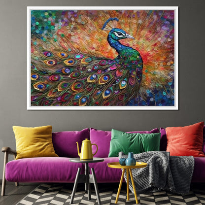 Peacock Fantasy Canvas Wall Art