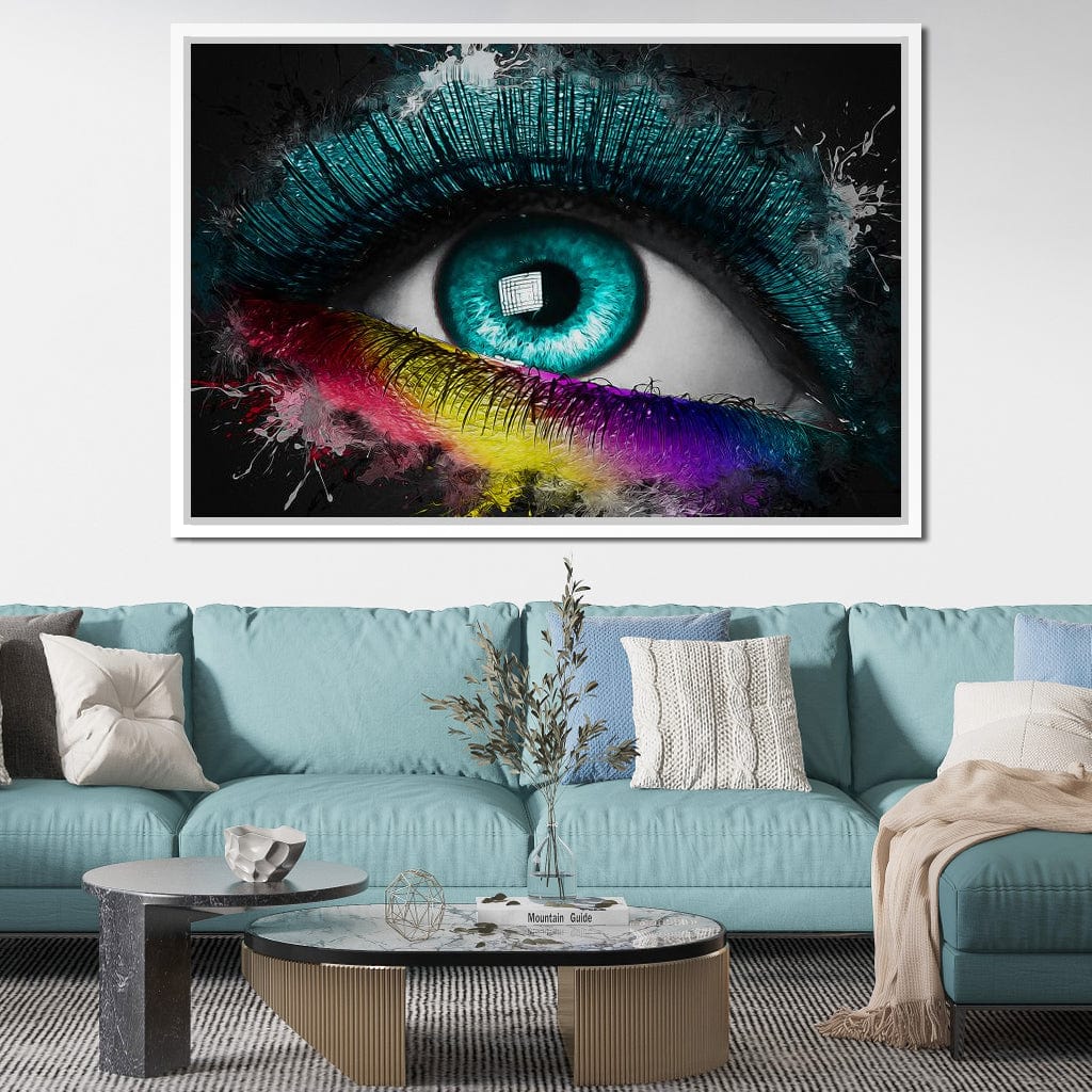 Colorful Eye Splash Art Canvas Wall Art