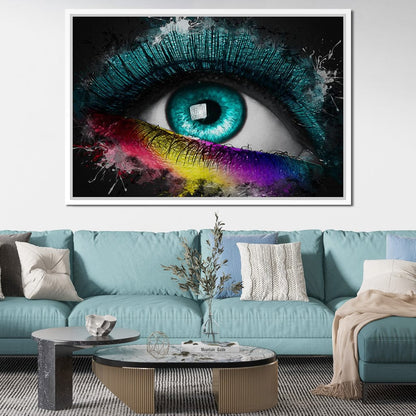 Colorful Eye Splash Art Canvas Wall Art