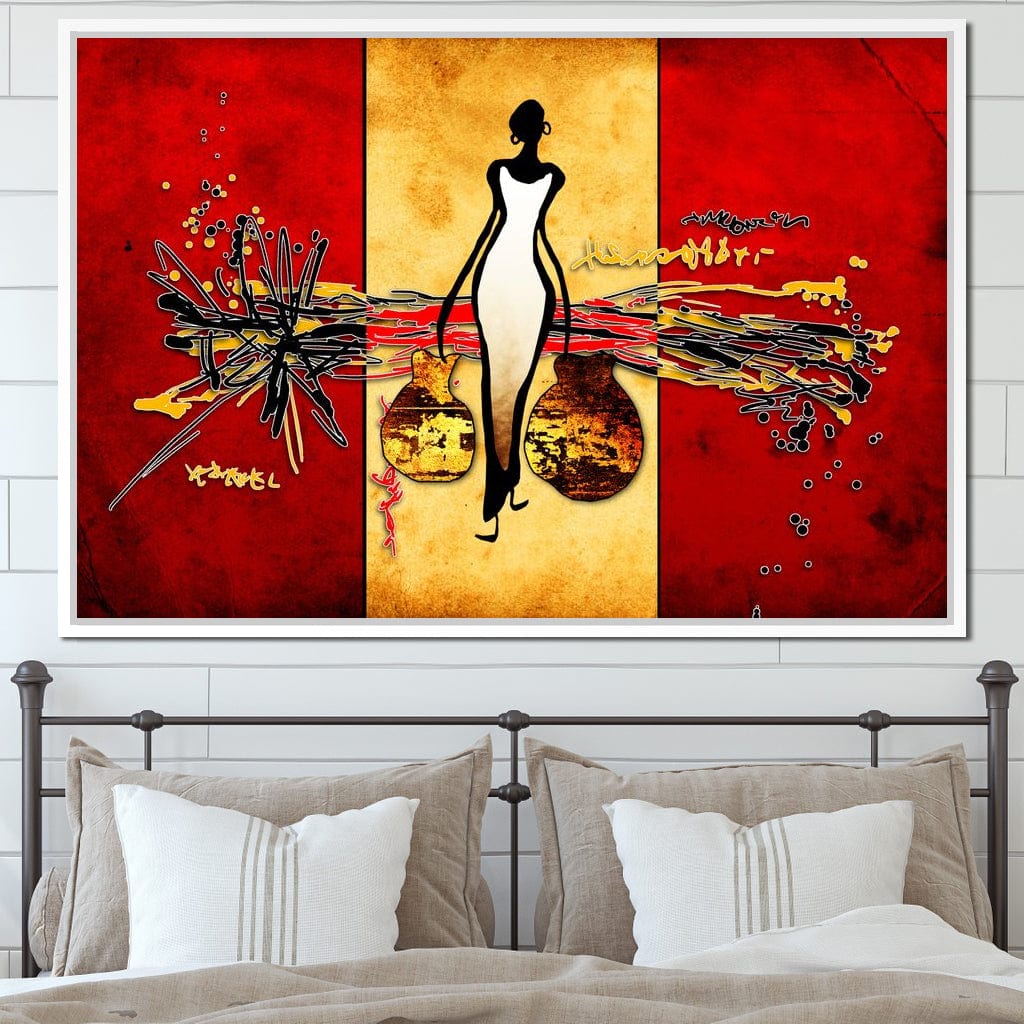 African Silhouette Canvas Wall Art