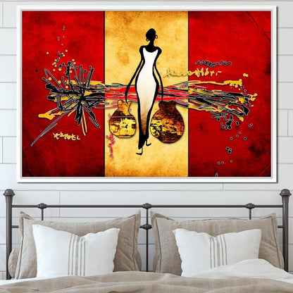 African Silhouette Canvas Wall Art