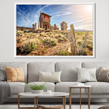 Abandoned Western Town Canvas Wall Art
