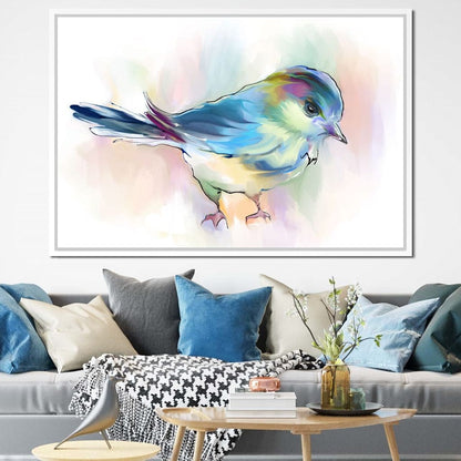 Watercolor Bird Canvas Wall Art