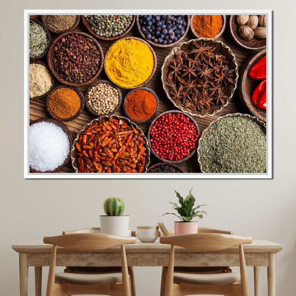 Spices Selection Canvas Wall Art