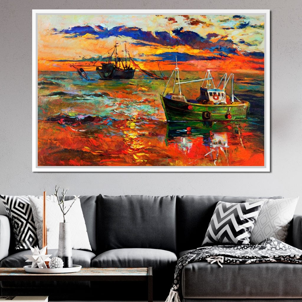 Fishing Boats Canvas Wall Art