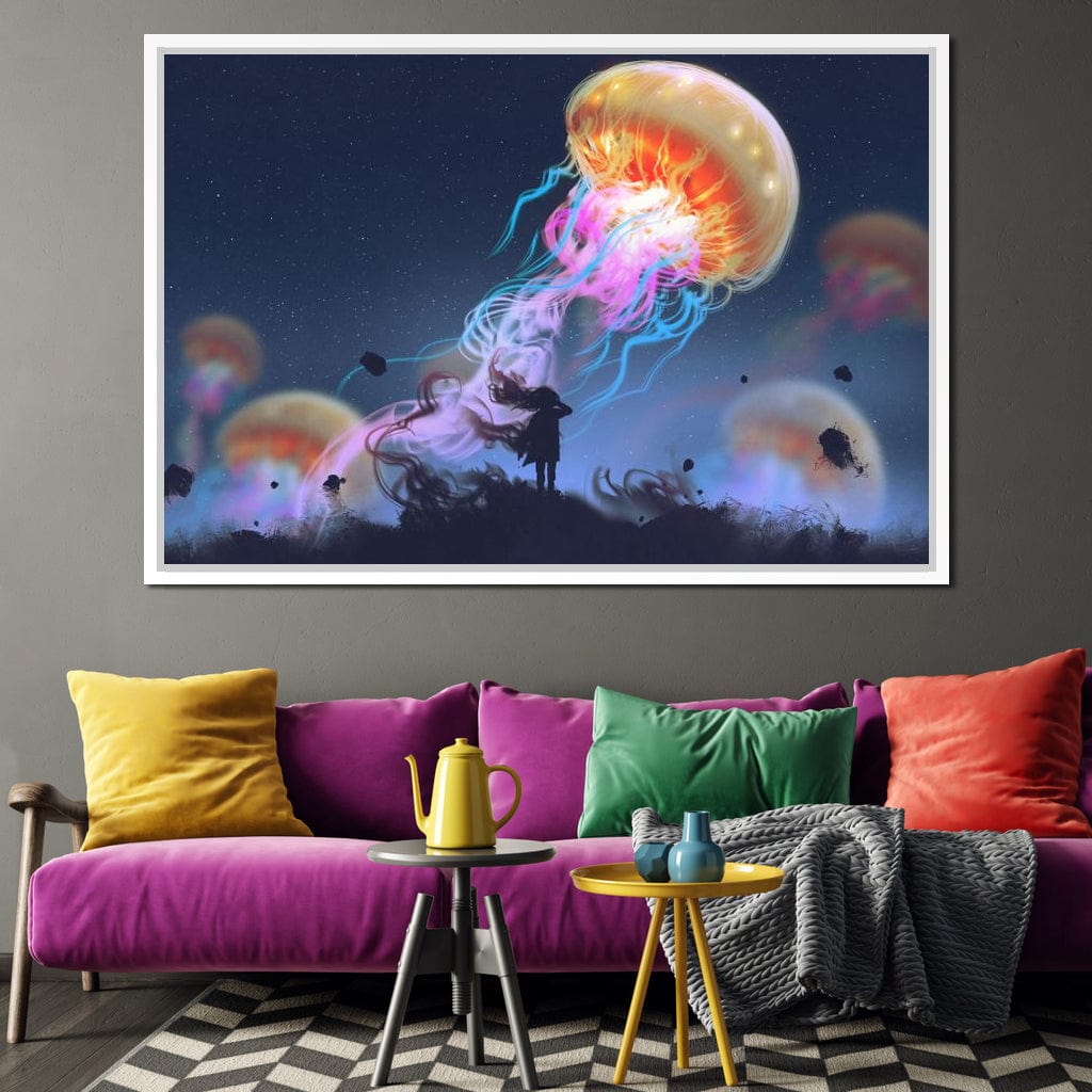 Giant Jellyfish Canvas Wall Art