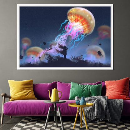 Giant Jellyfish Canvas Wall Art