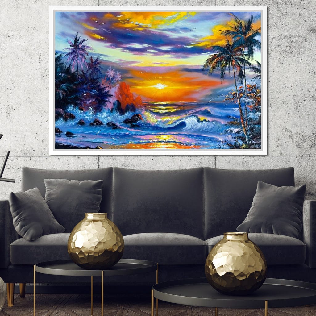 Hawaii Sunset Canvas Wall Art
