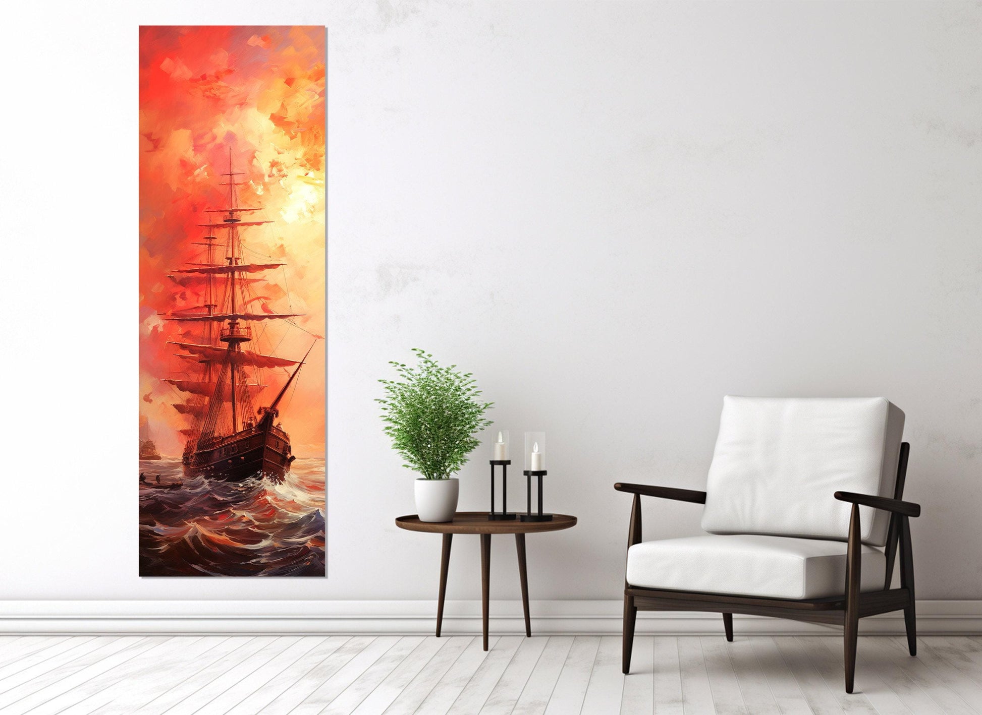Vintage Sailboat Canvas Print - Framed Nautical Wall Art | Ready to Hang