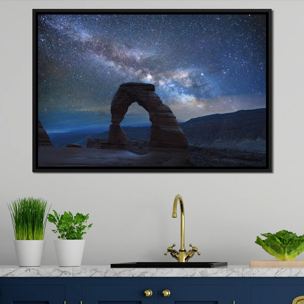 Arch Under the Milky Way Canvas Wall Art