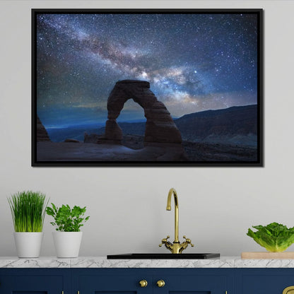 Arch Under the Milky Way Canvas Wall Art