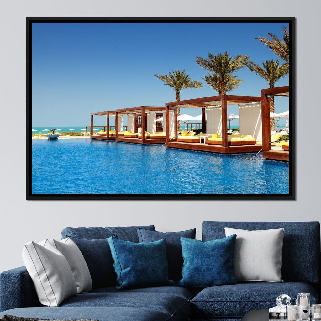 Pool Beds Canvas Wall Art