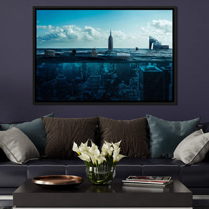 New York Underwater Canvas Wall Art