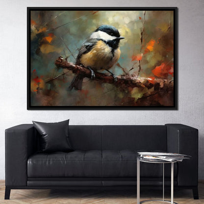 Black-Capped Chickadee Canvas Wall Art