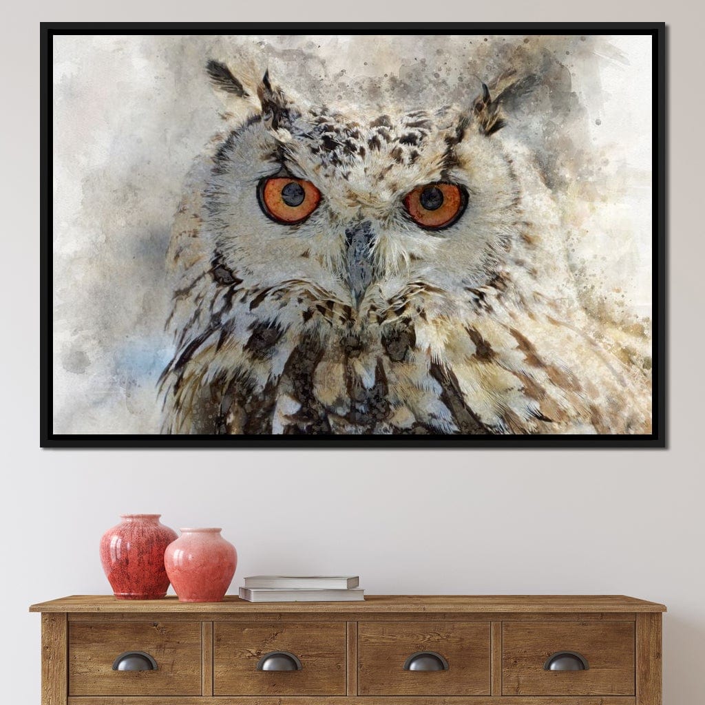 Eurasian Owl Canvas Wall Art