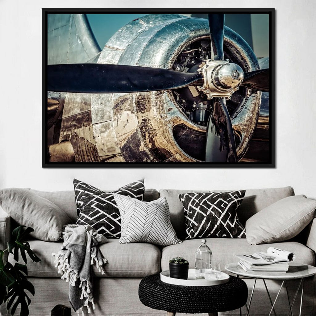 WWII Airplane Propeller Canvas Wall Art