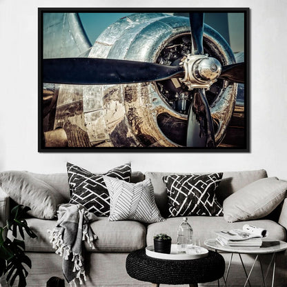 WWII Airplane Propeller Canvas Wall Art