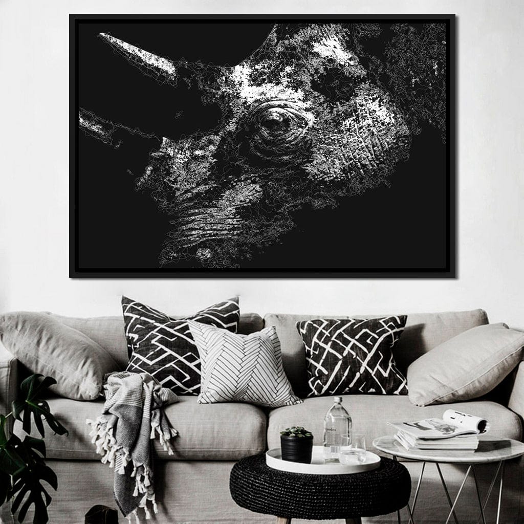 Big 5 Collection - Rhino Canvas Wall Art