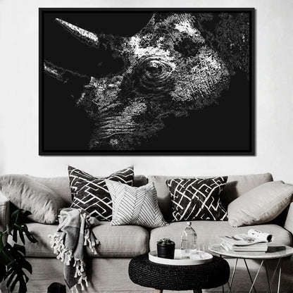 Big 5 Collection - Rhino Canvas Wall Art