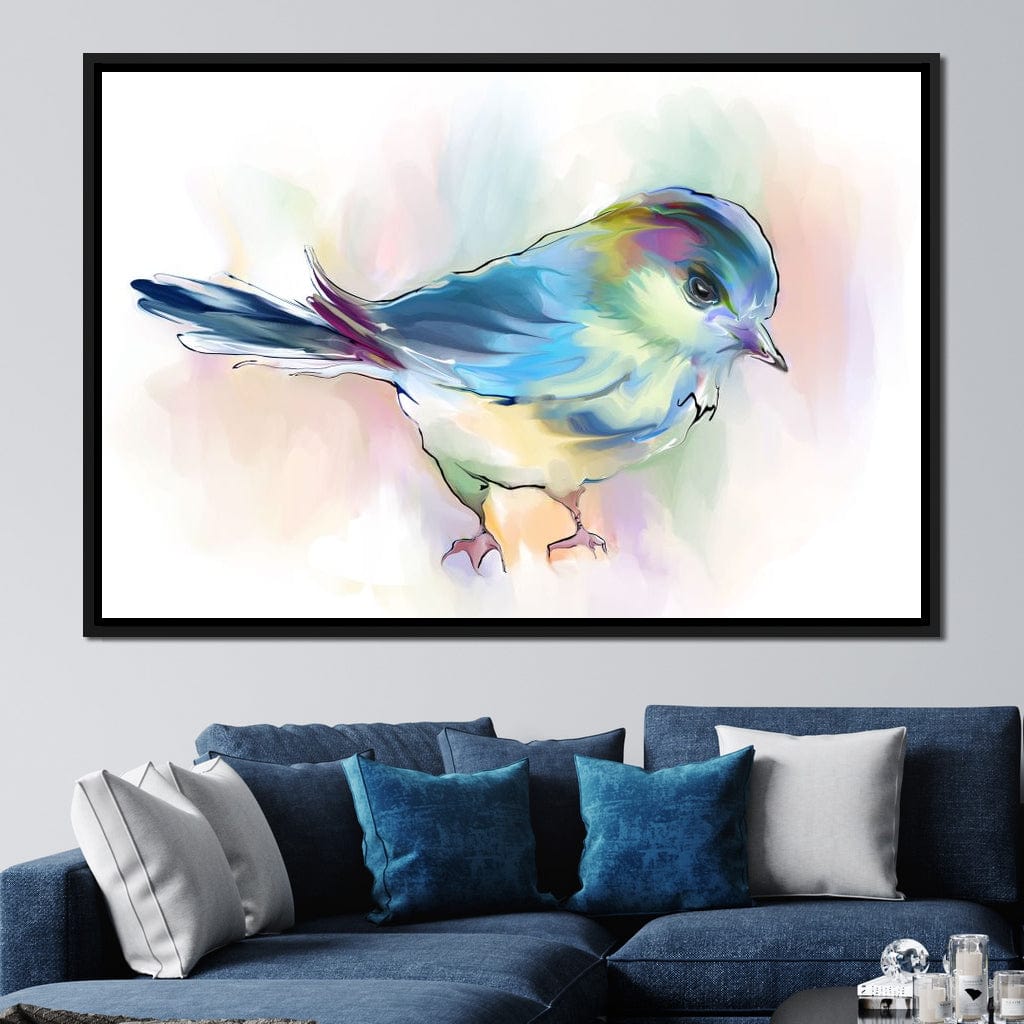 Watercolor Bird Canvas Wall Art