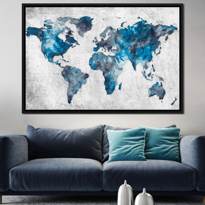 World Map 2 - Mateo Canvas Wall Art