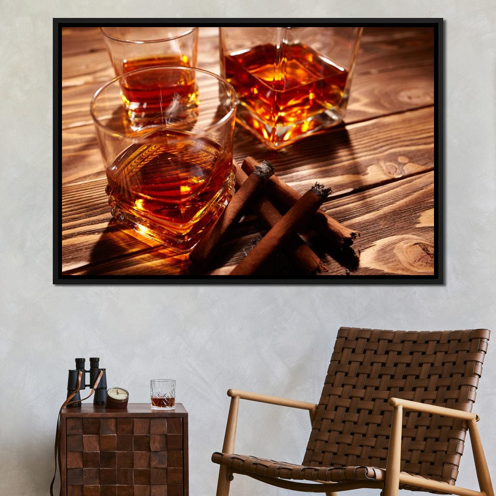 Cognac & Cigars Canvas Wall Art
