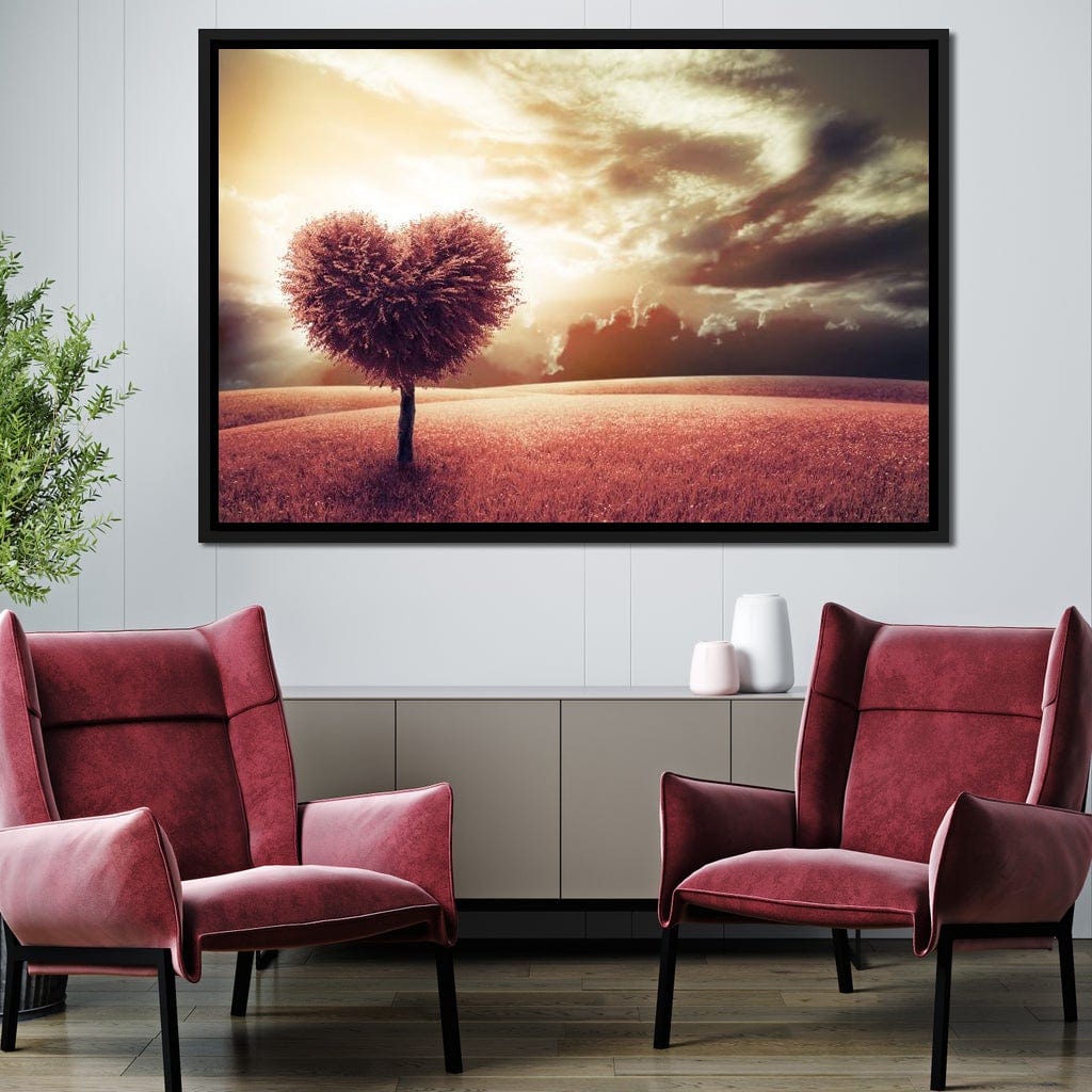 Loving Tree Sunrise Canvas Wall Art