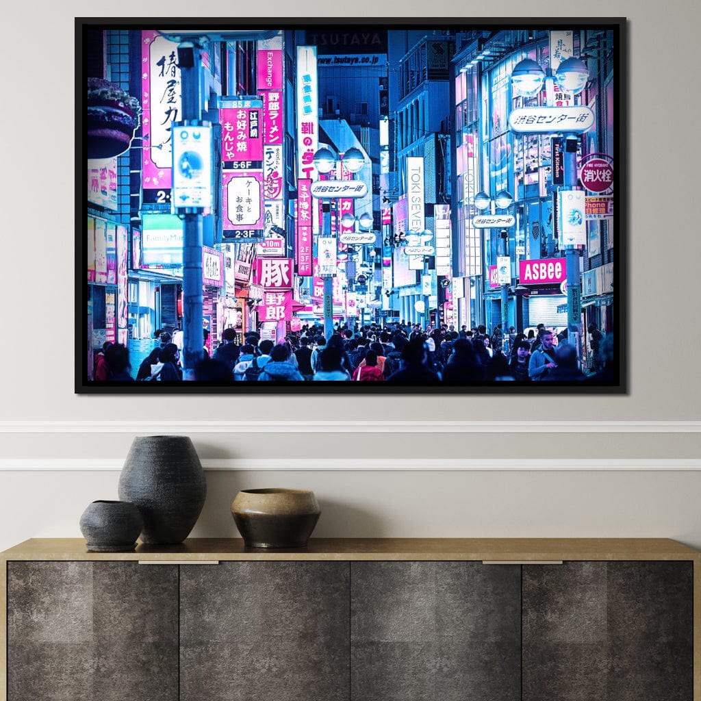Cyberpunk Street Canvas Wall Art