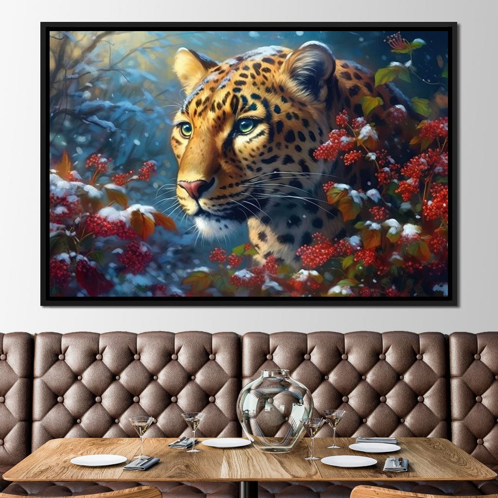 Winter Jaguar Canvas Wall Art