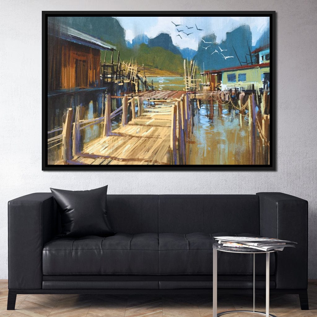 Fishing Pier Canvas Wall Art