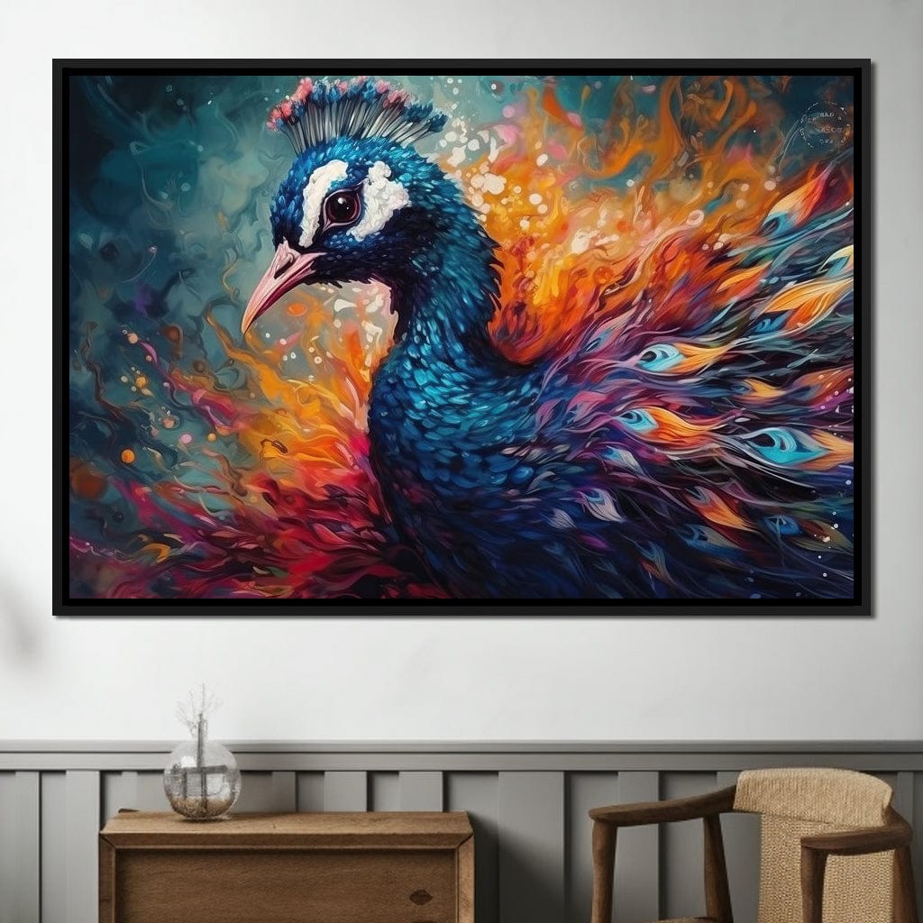 Vibrant Peacock Canvas Wall Art