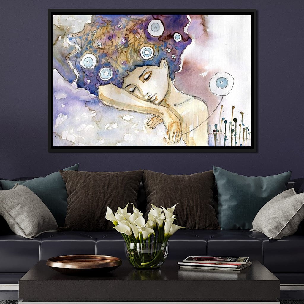 Lost in her Dreams Canvas Wall Art