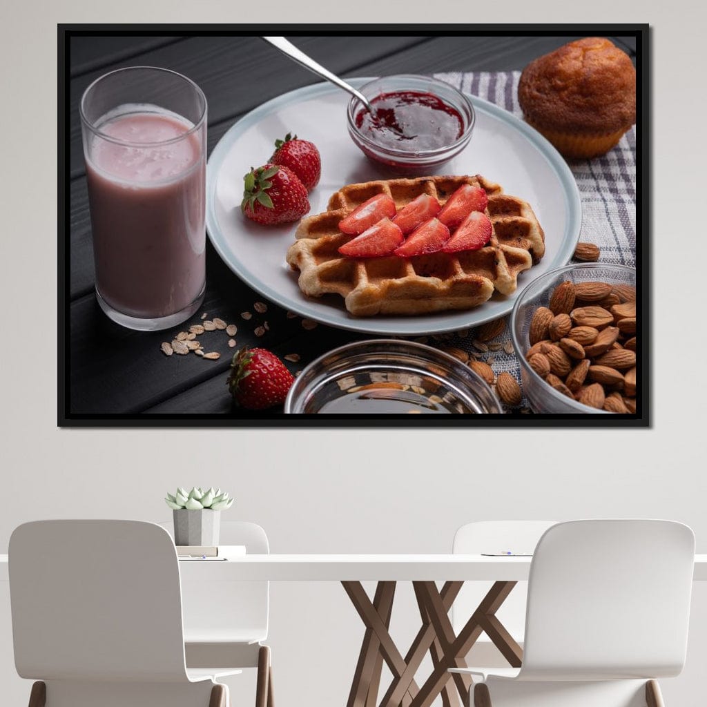 Homemade Waffles Canvas Wall Art