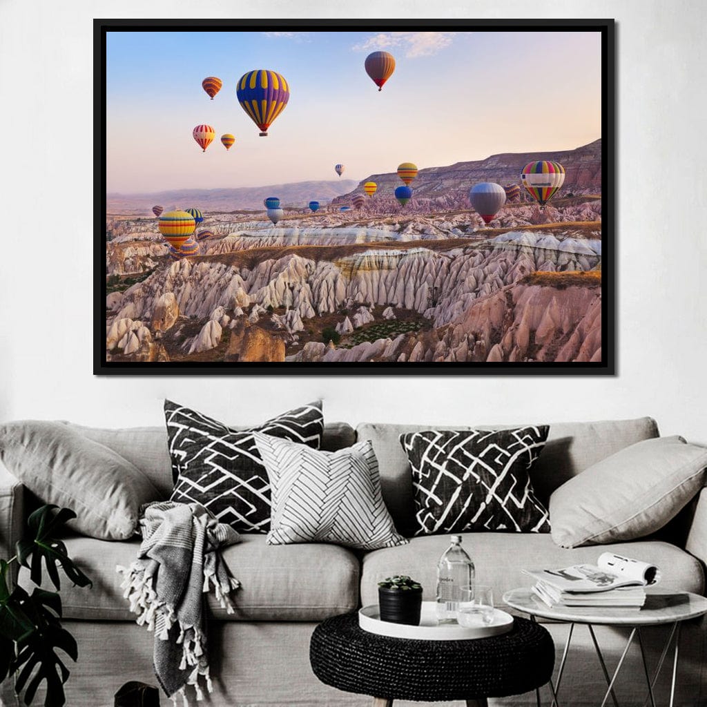 Hot Air Balloons over Cappadocia Canvas Wall Art