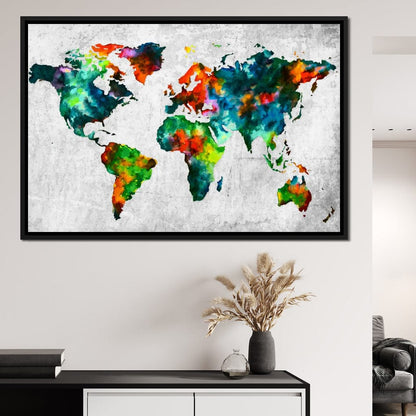 World Map - Mateo Canvas Wall Art