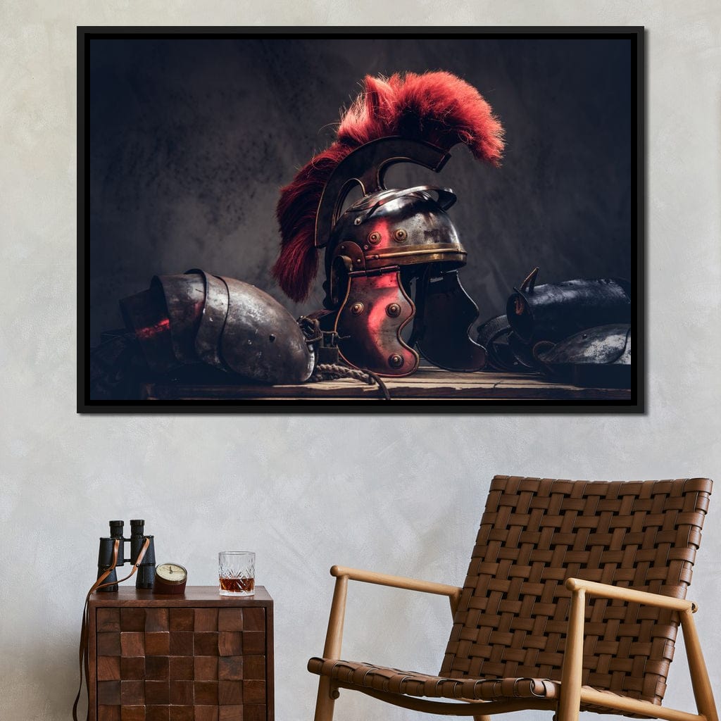 Roman Warrior Helmet Canvas Wall Art