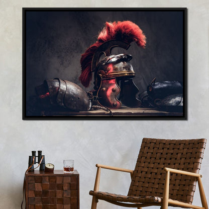 Roman Warrior Helmet Canvas Wall Art
