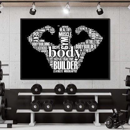Body Builder Canvas Wall Art